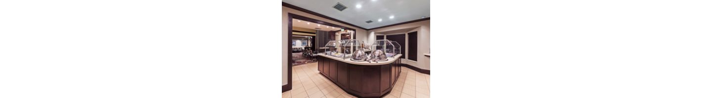 Join us for a hot breakfast buffet every morning with many different options from scrambled eggs to waffles to a fruit and yogurt bar.